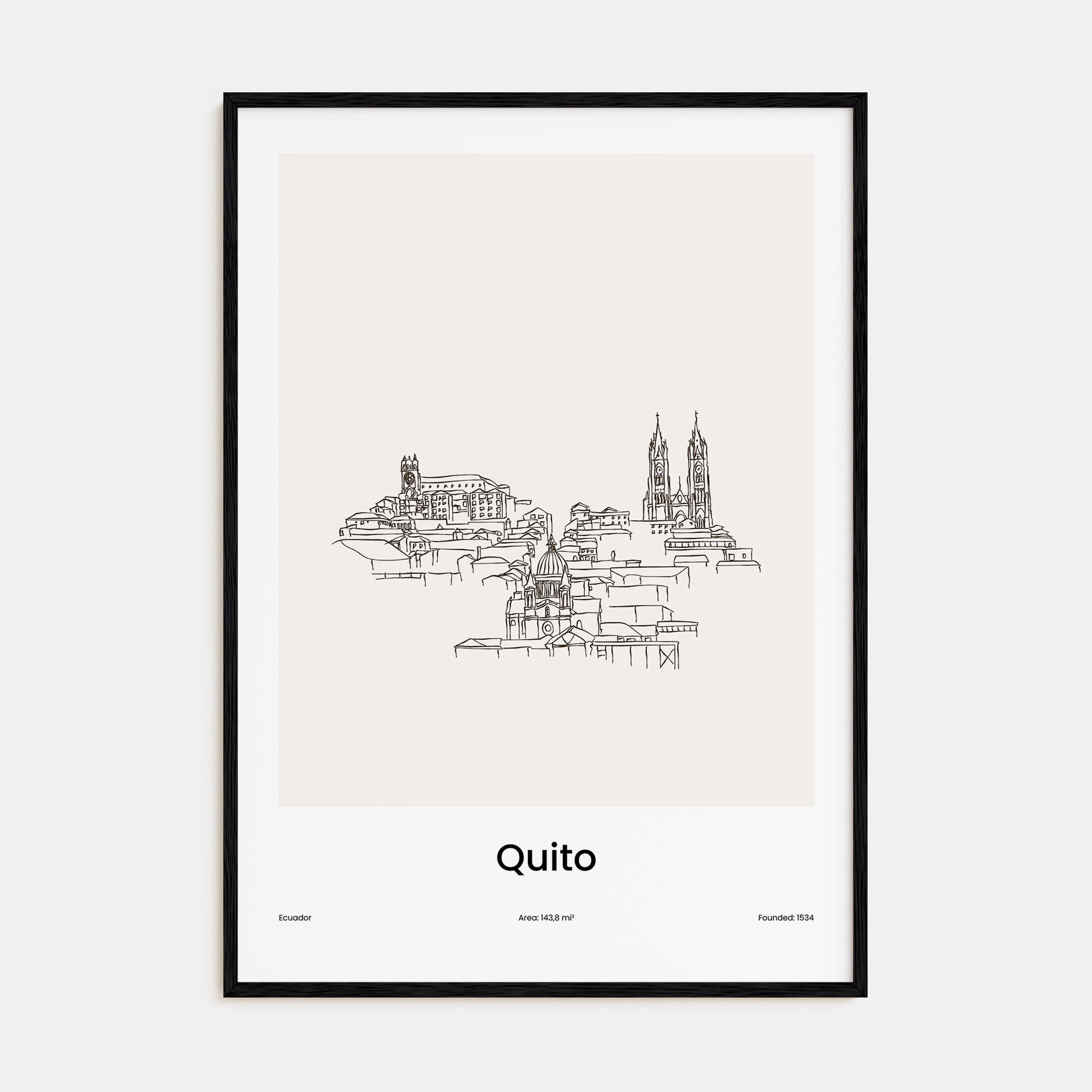 Quito Drawn Poster