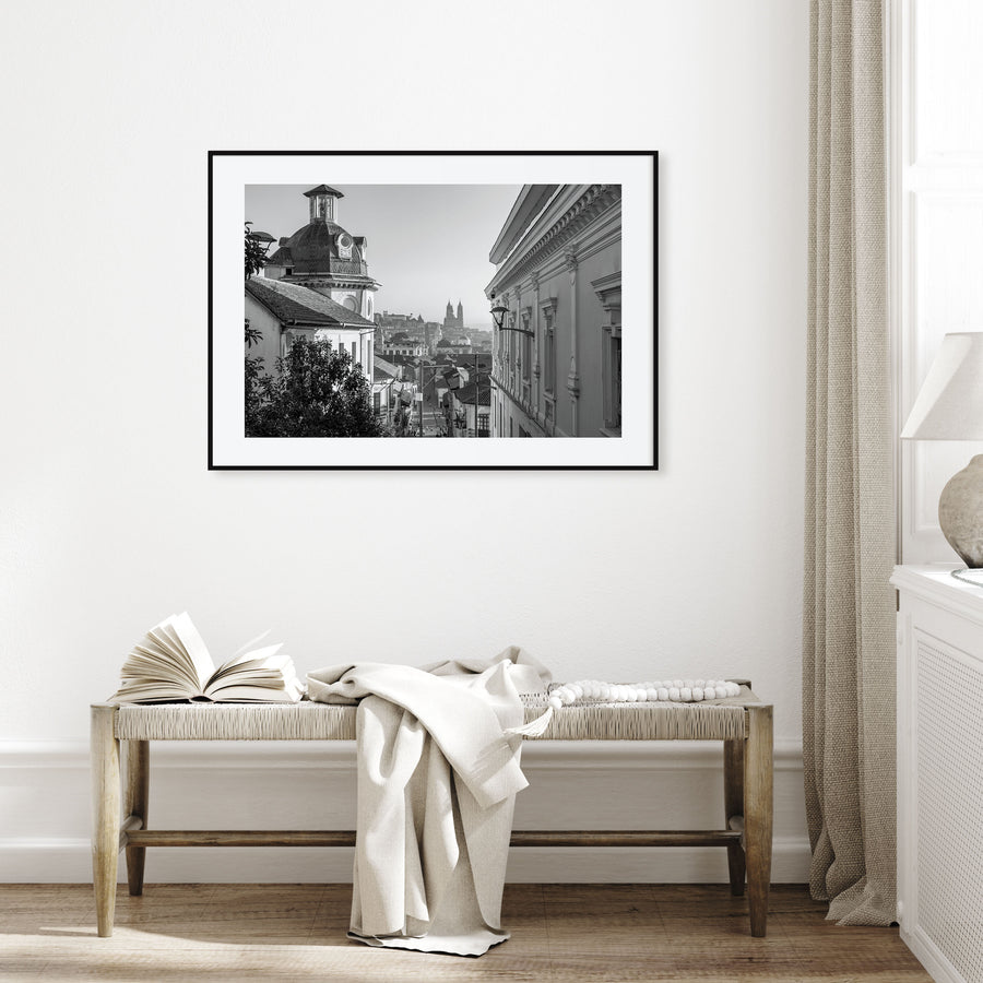 Quito Landscape B&W Poster