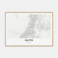 Quito Map Landscape Poster