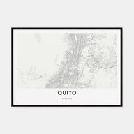 Quito Map Landscape Poster