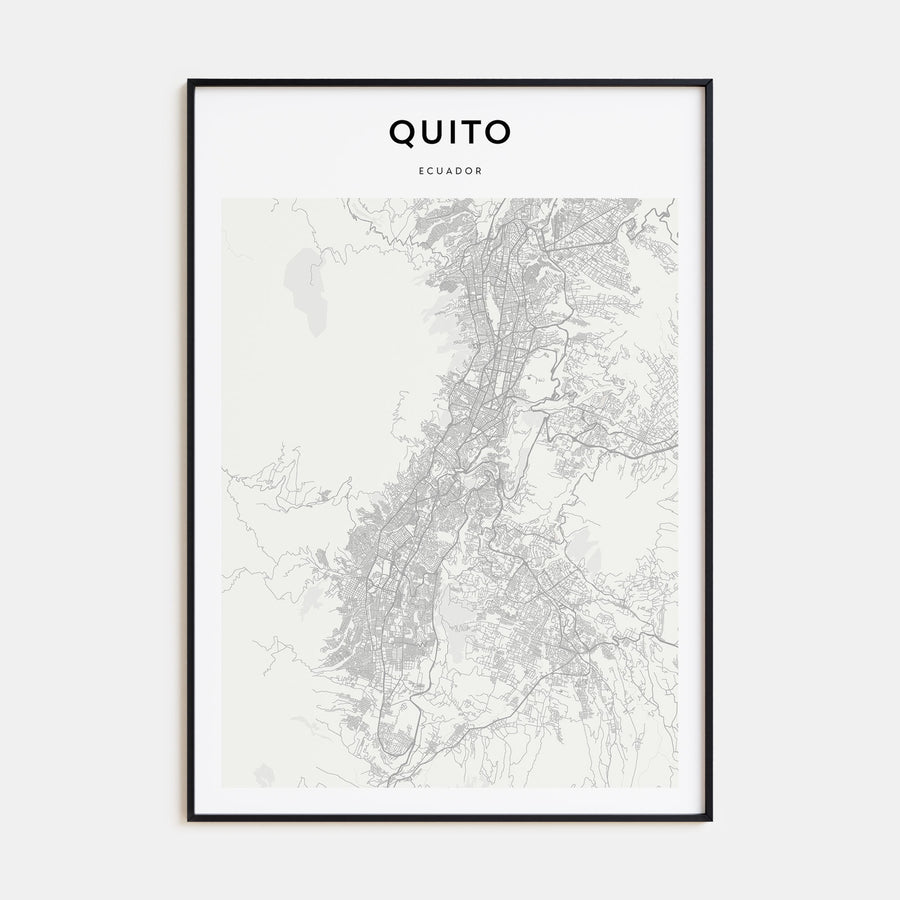 Quito Map Portrait Poster