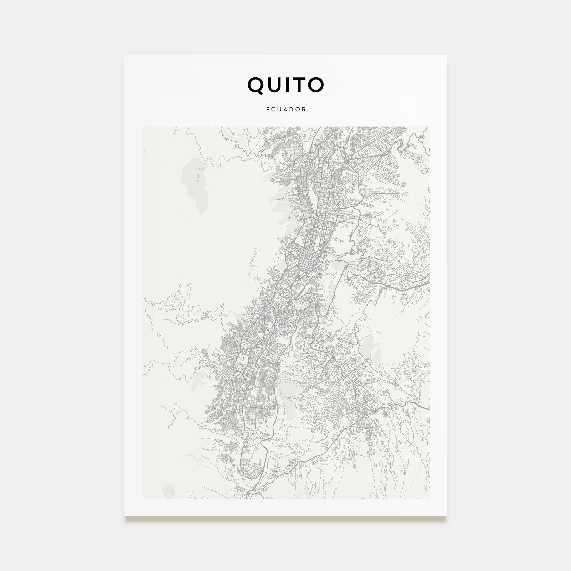 Quito Map Portrait Poster