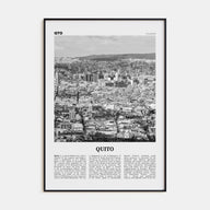 Quito Travel B&W Poster