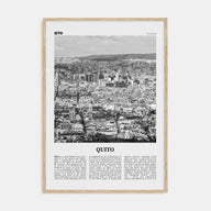 Quito Travel B&W Poster