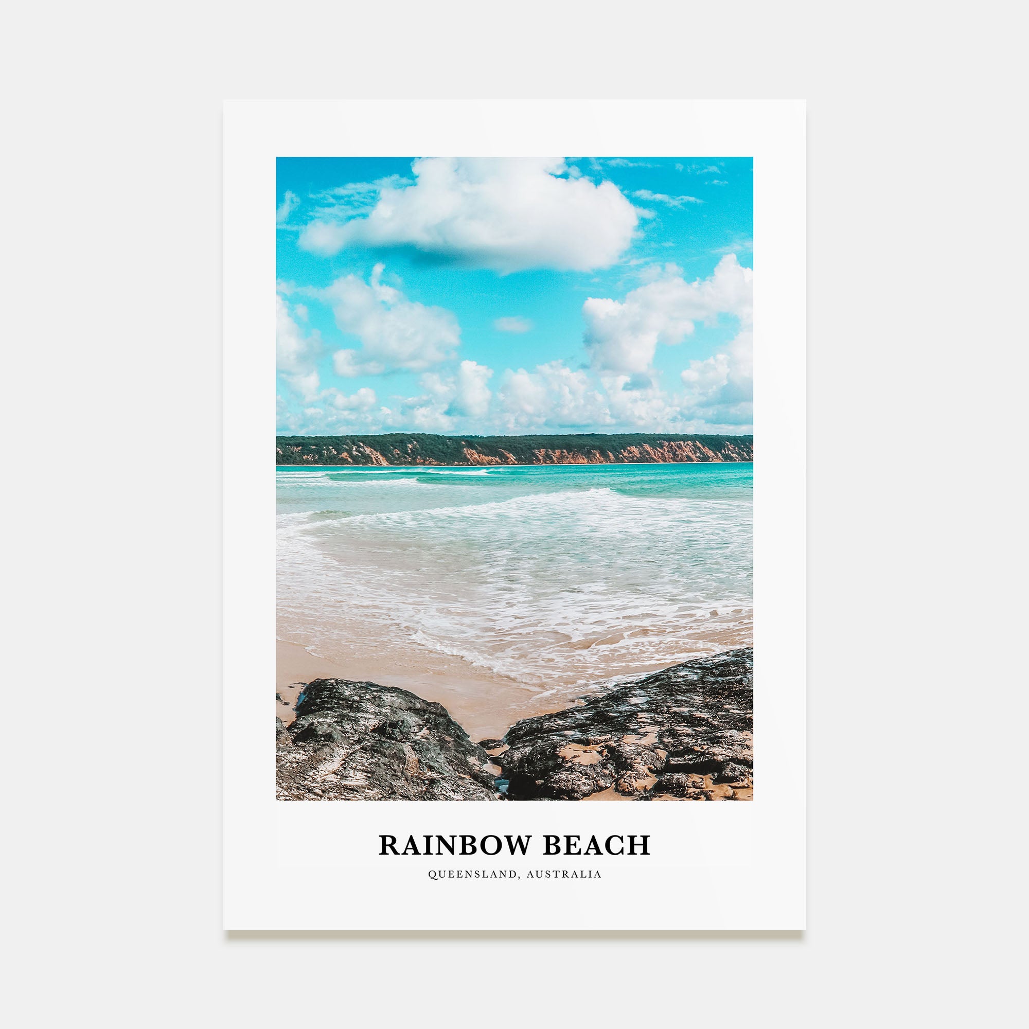 Rainbow Beach Portrait Color Poster