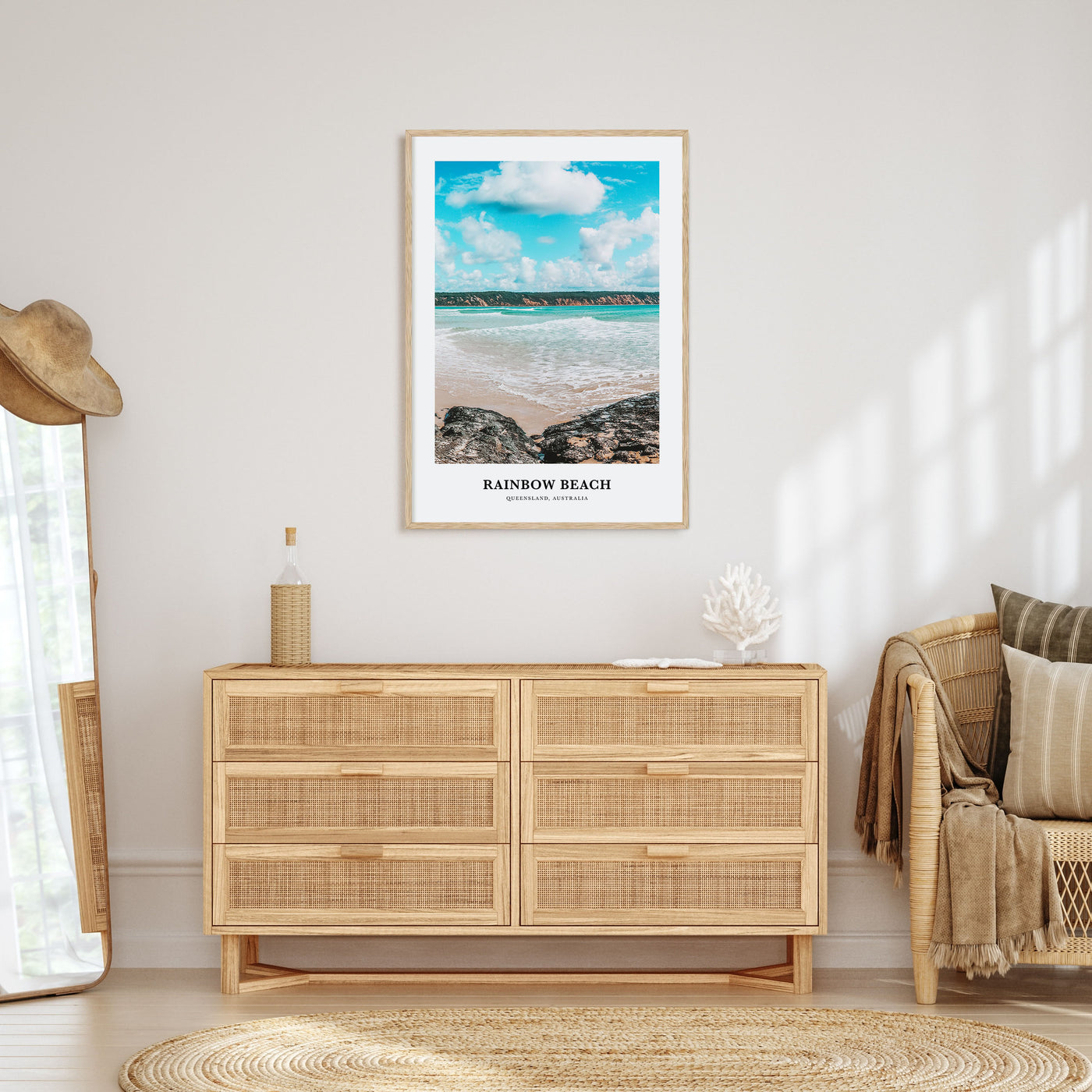 Rainbow Beach Portrait Color Poster