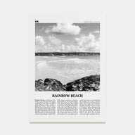 Rainbow Beach Travel B&W Poster