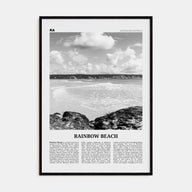Rainbow Beach Travel B&W Poster