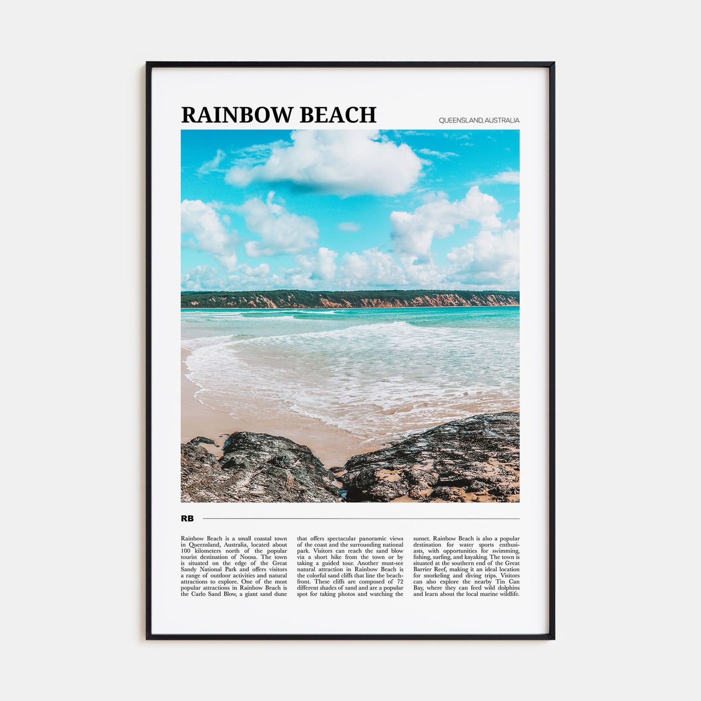 Rainbow Beach Travel Color Poster