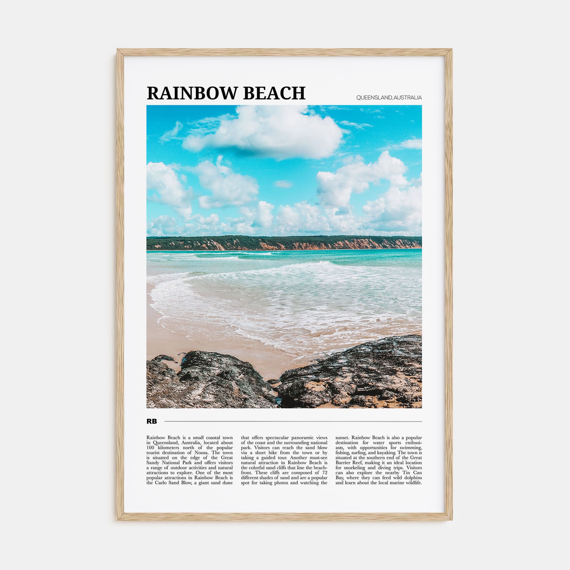 Rainbow Beach Travel Color Poster