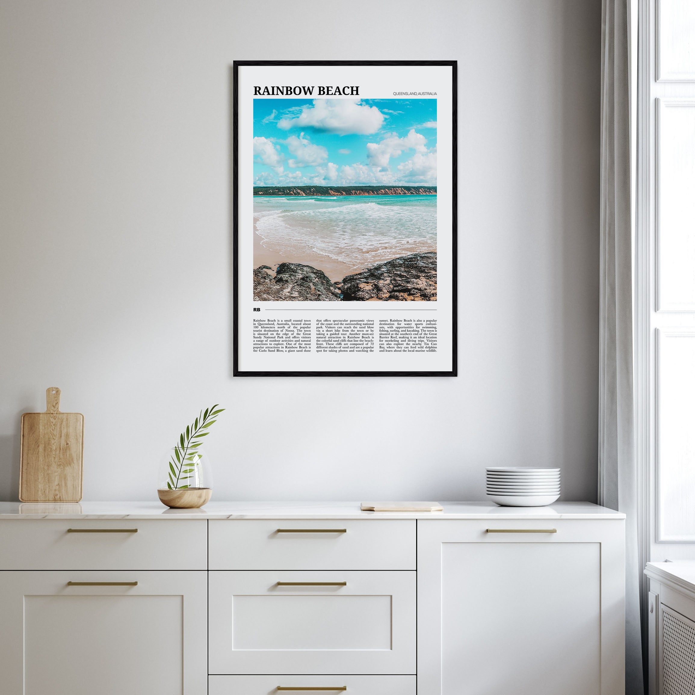 Rainbow Beach Travel Color Poster