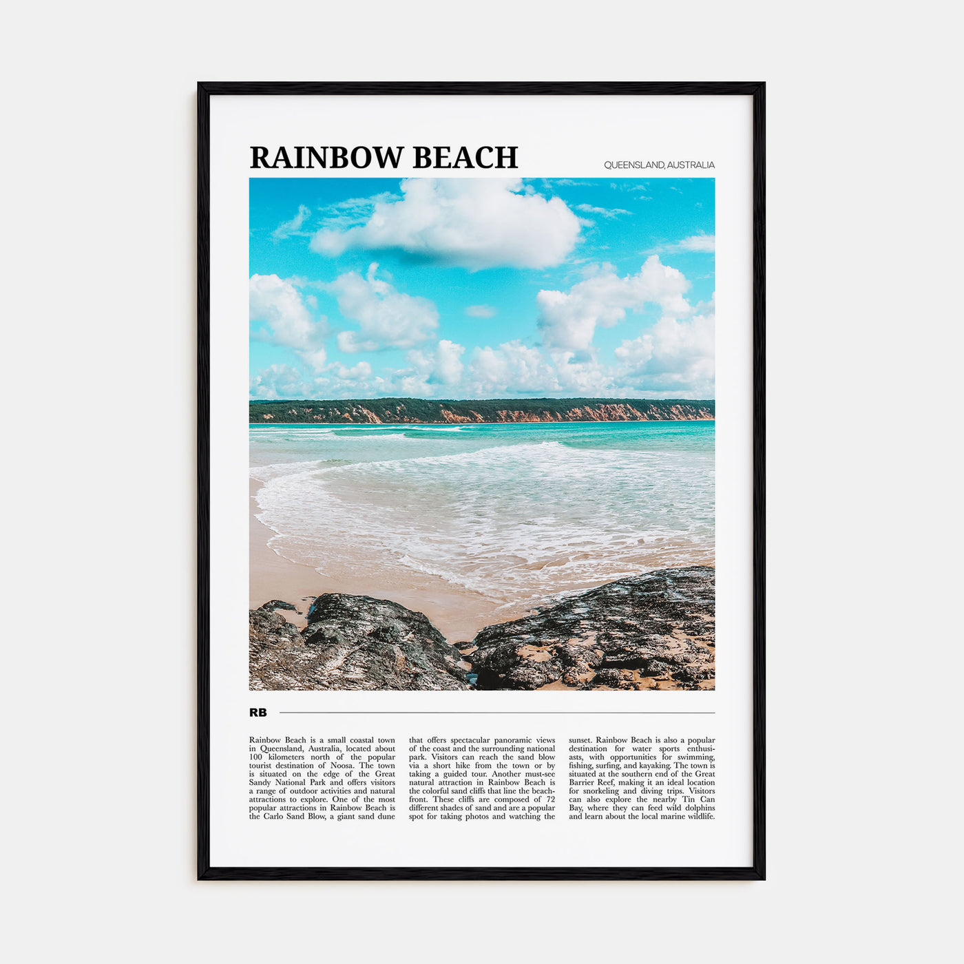 Rainbow Beach Travel Color Poster