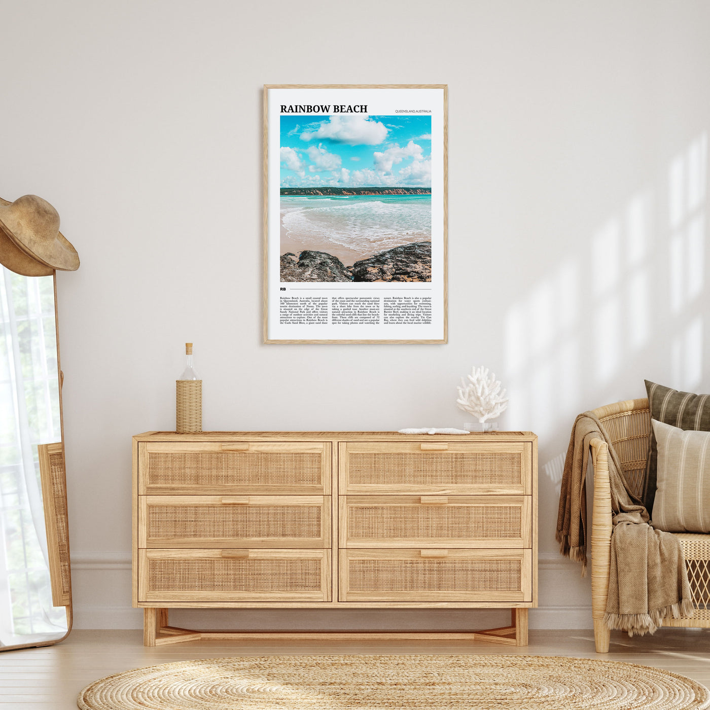 Rainbow Beach Travel Color Poster