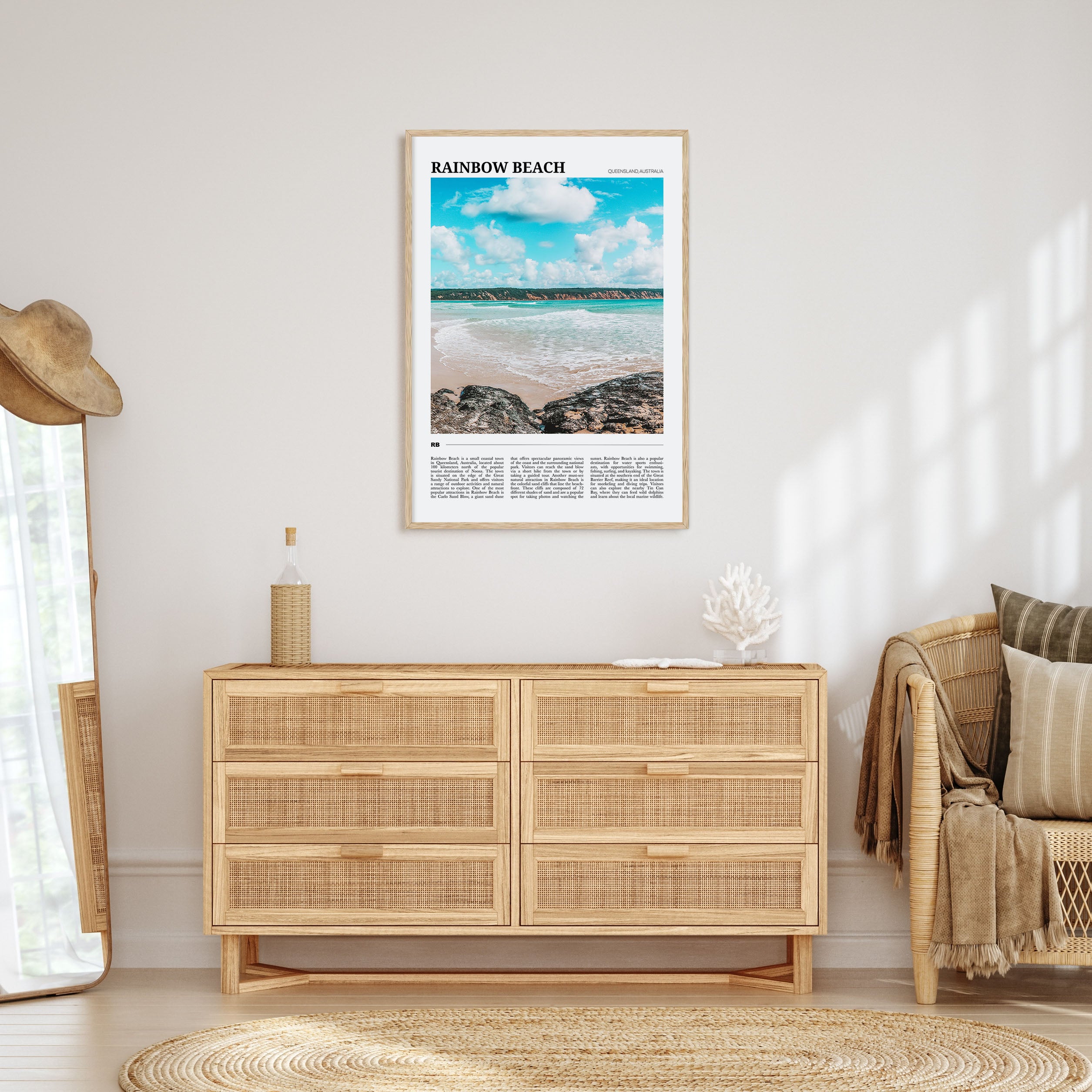 Rainbow Beach Travel Color Poster