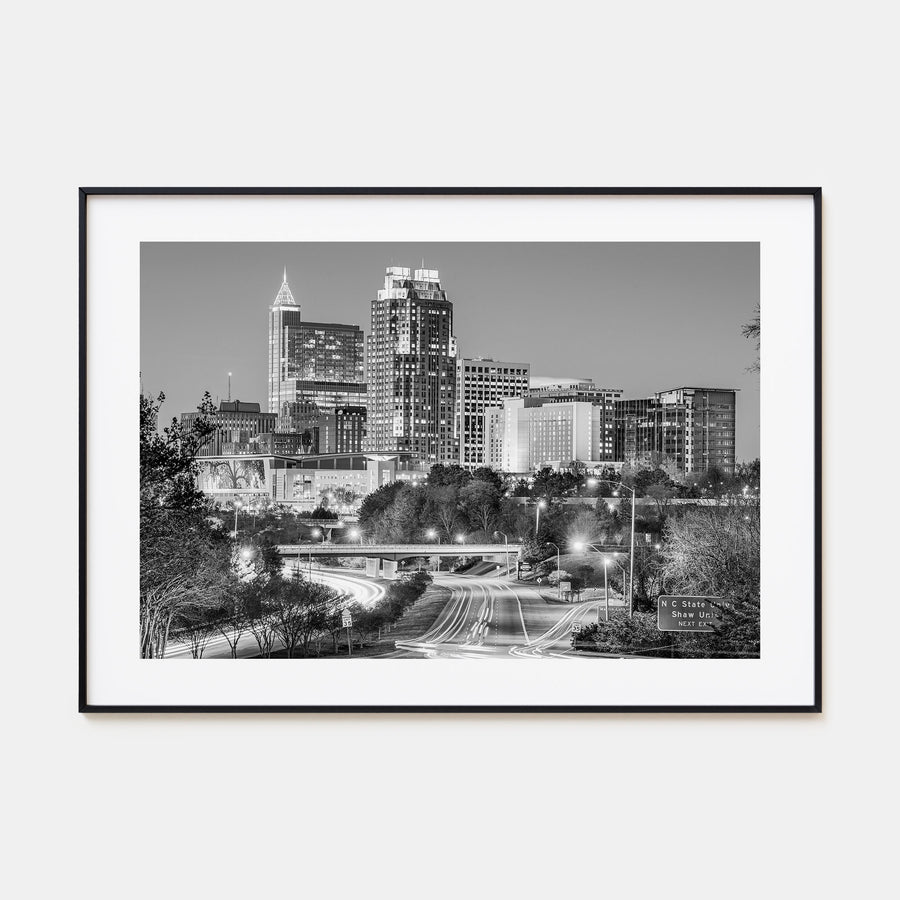 Raleigh Landscape B&W Poster