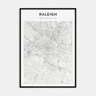 Raleigh Map Portrait Poster