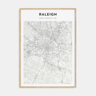 Raleigh Map Portrait Poster