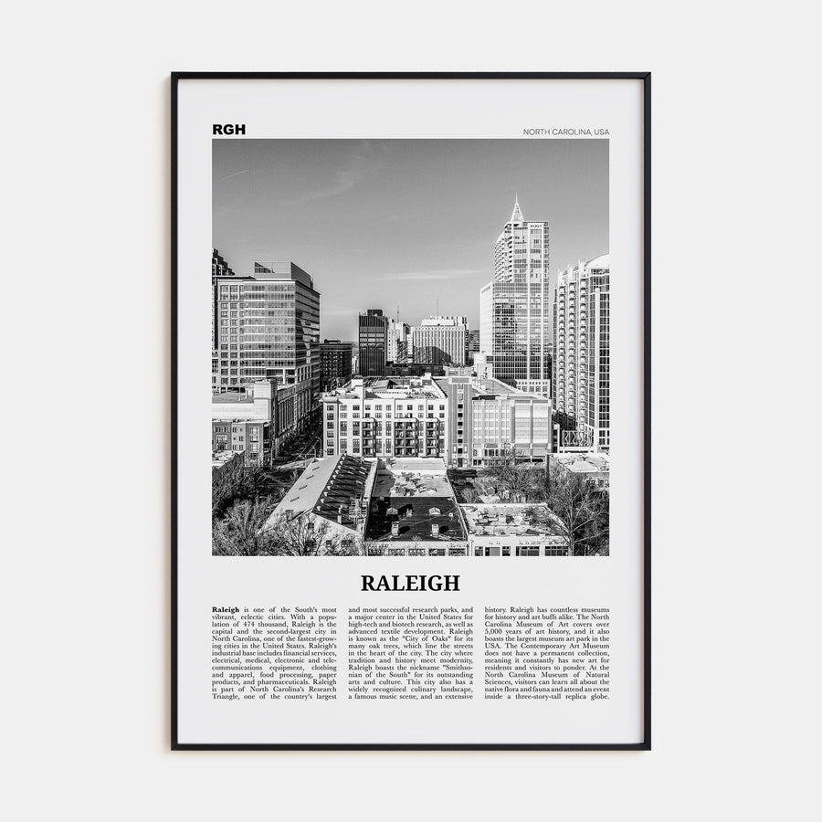 Raleigh Travel B&W No 1 Poster