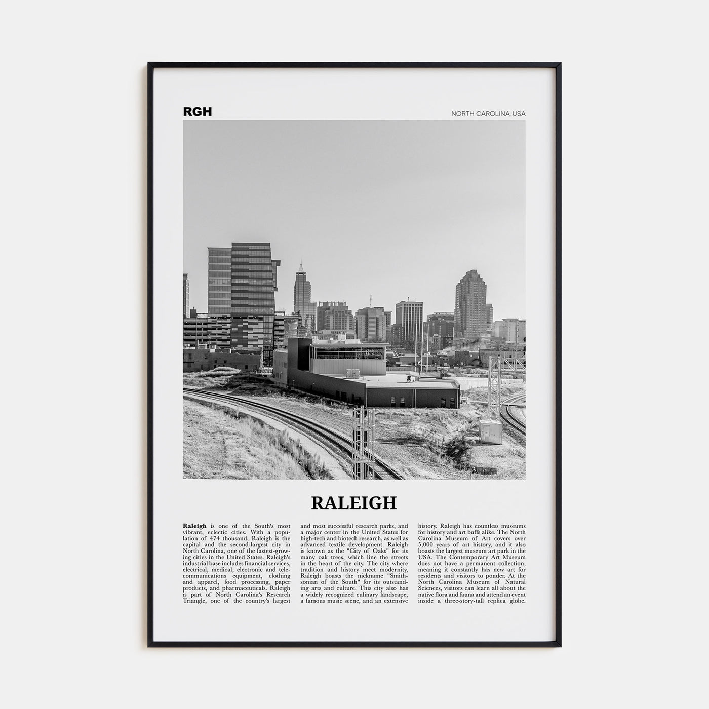 Raleigh Travel B&W No 2 Poster