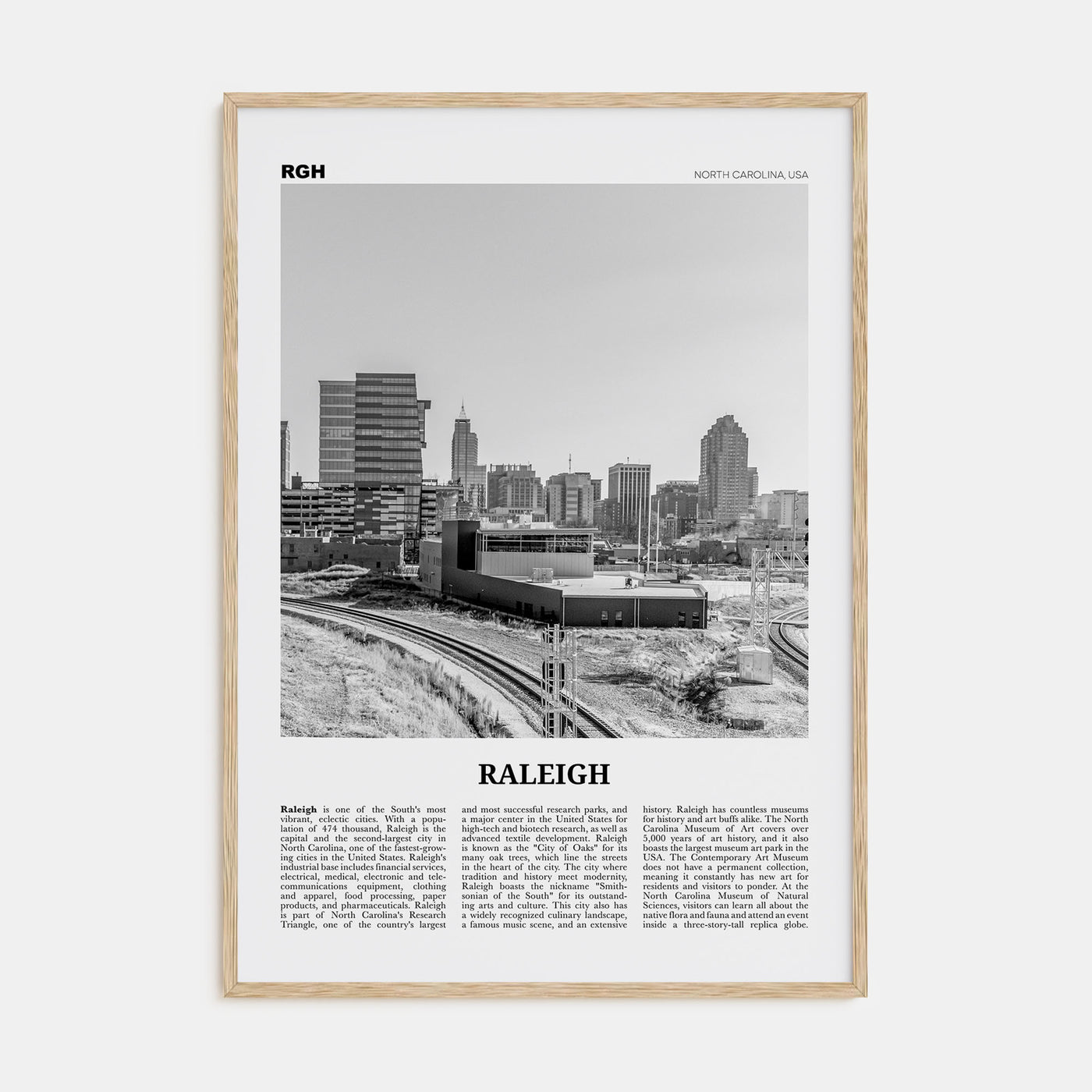 Raleigh Travel B&W No 2 Poster