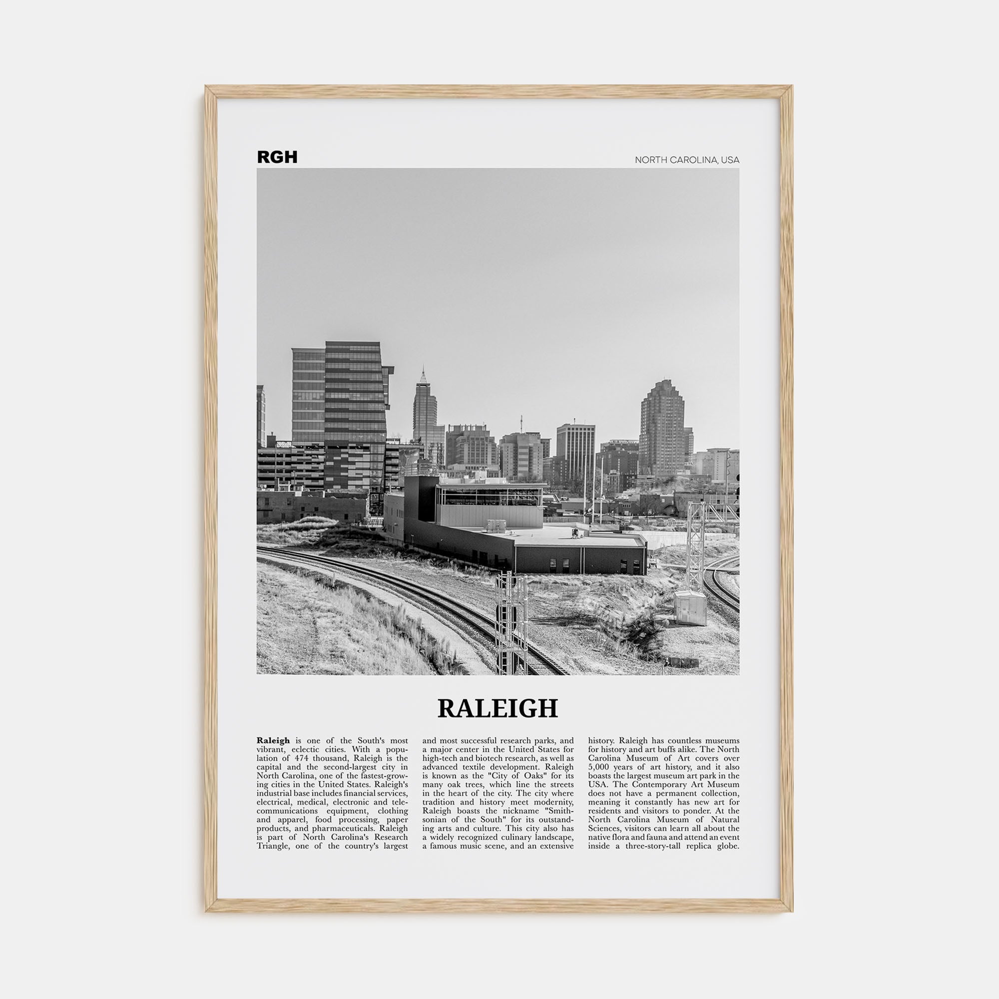 Raleigh Travel B&W No 2 Poster