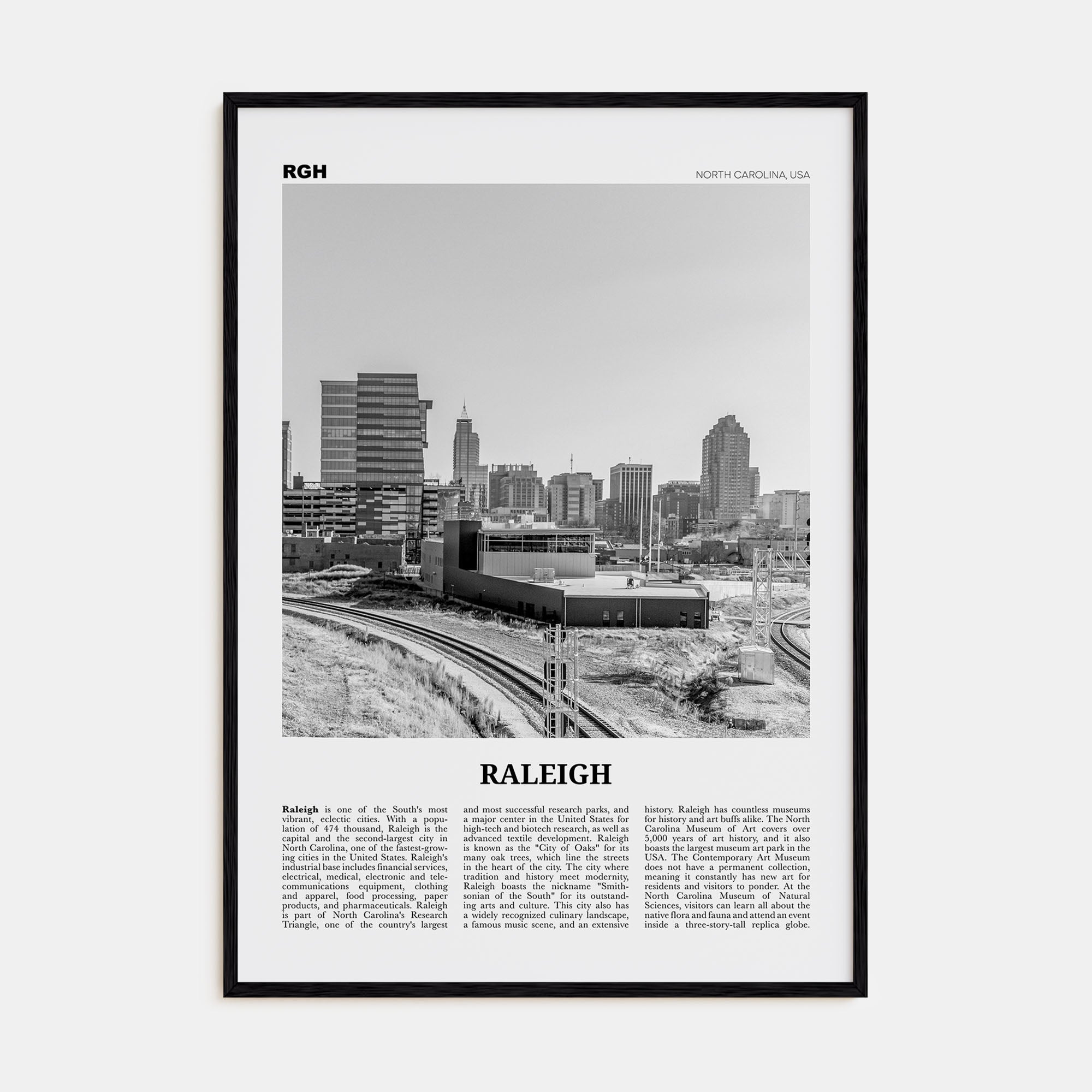 Raleigh Travel B&W No 2 Poster