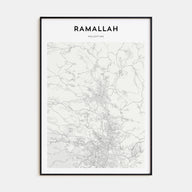 Ramallah Map Portrait Poster
