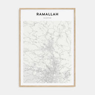Ramallah Map Portrait Poster