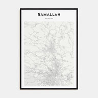 Ramallah Map Portrait Poster