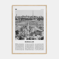 Ramallah Travel B&W Poster