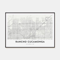 Rancho Cucamonga Map Landscape Poster