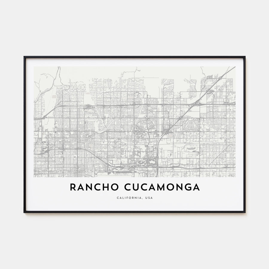 Rancho Cucamonga Map Landscape Poster