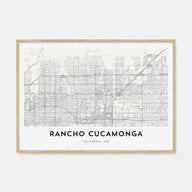 Rancho Cucamonga Map Landscape Poster