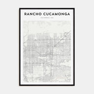 Rancho Cucamonga Map Portrait Poster