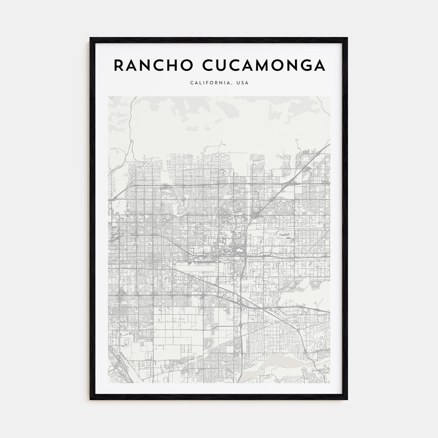Rancho Cucamonga Map Portrait Poster
