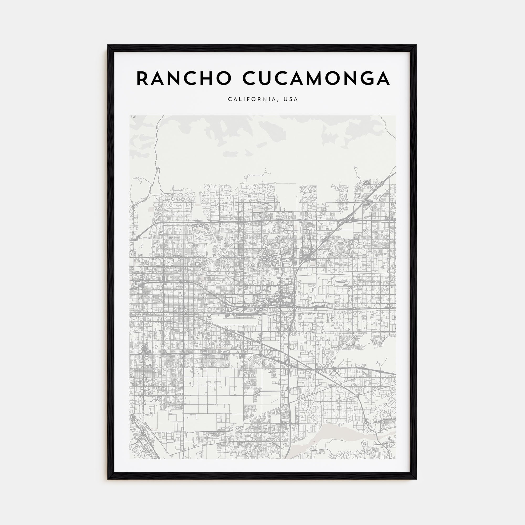Rancho Cucamonga Map Portrait Poster