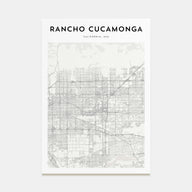 Rancho Cucamonga Map Portrait Poster