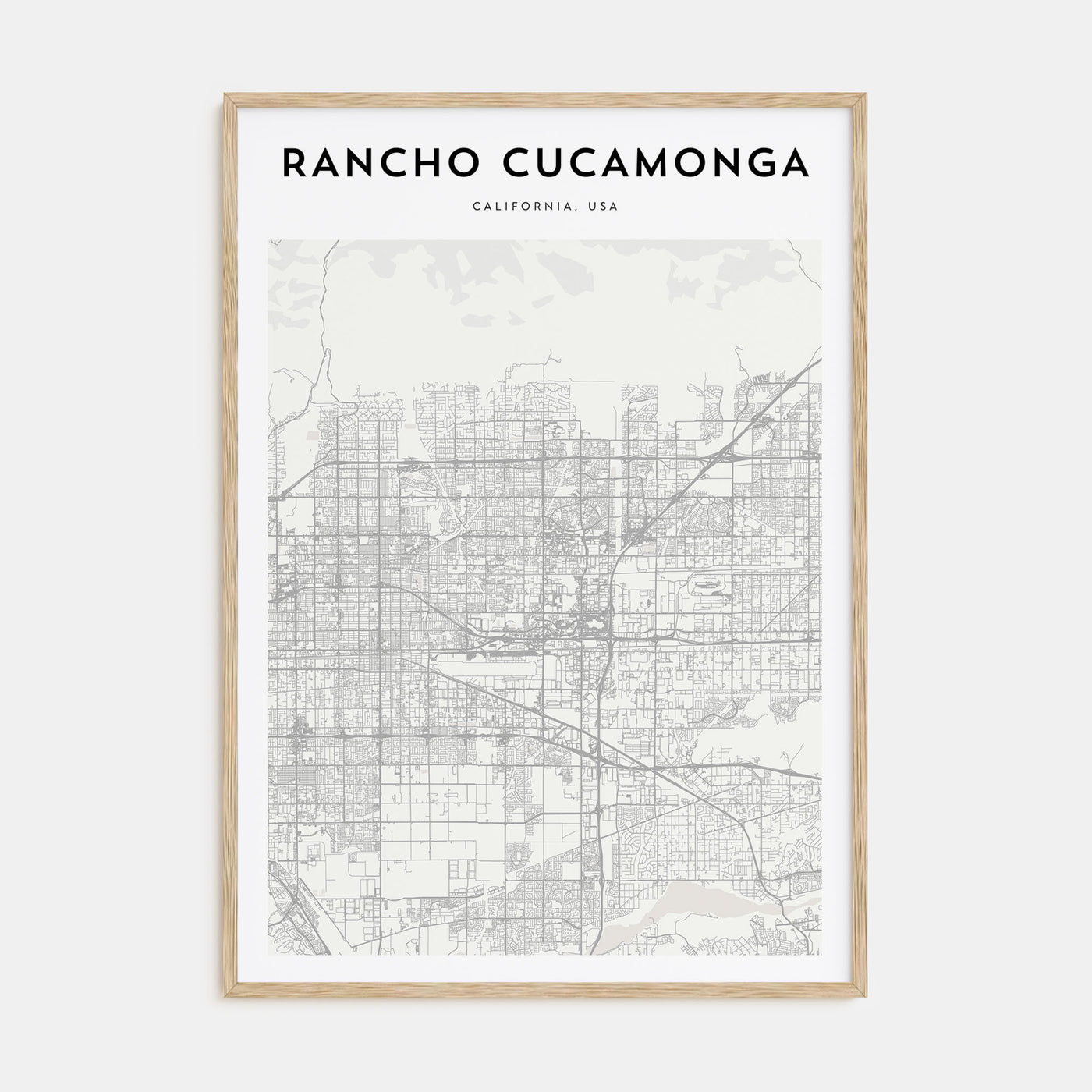 Rancho Cucamonga Map Portrait Poster