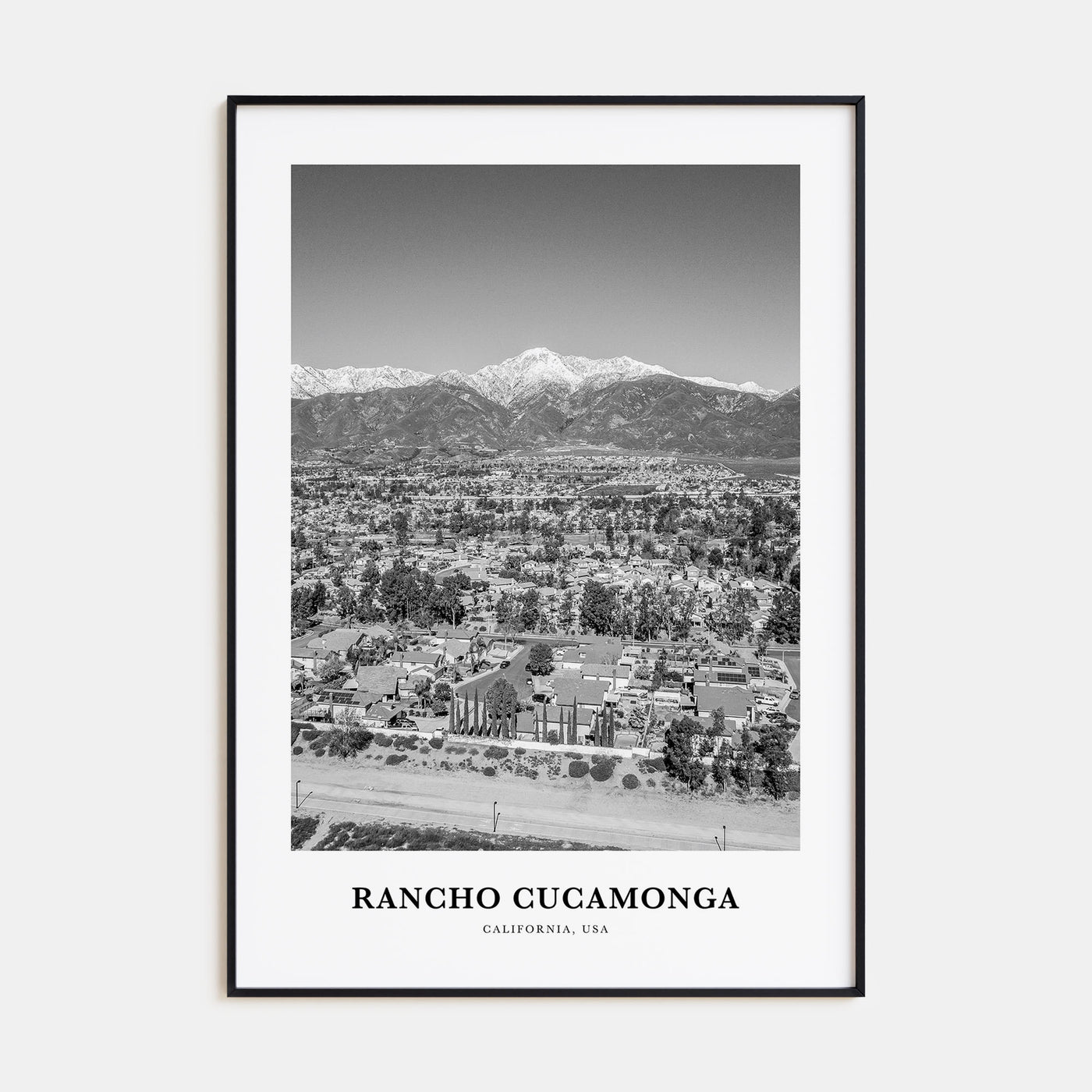 Rancho Cucamonga Portrait B&W Poster