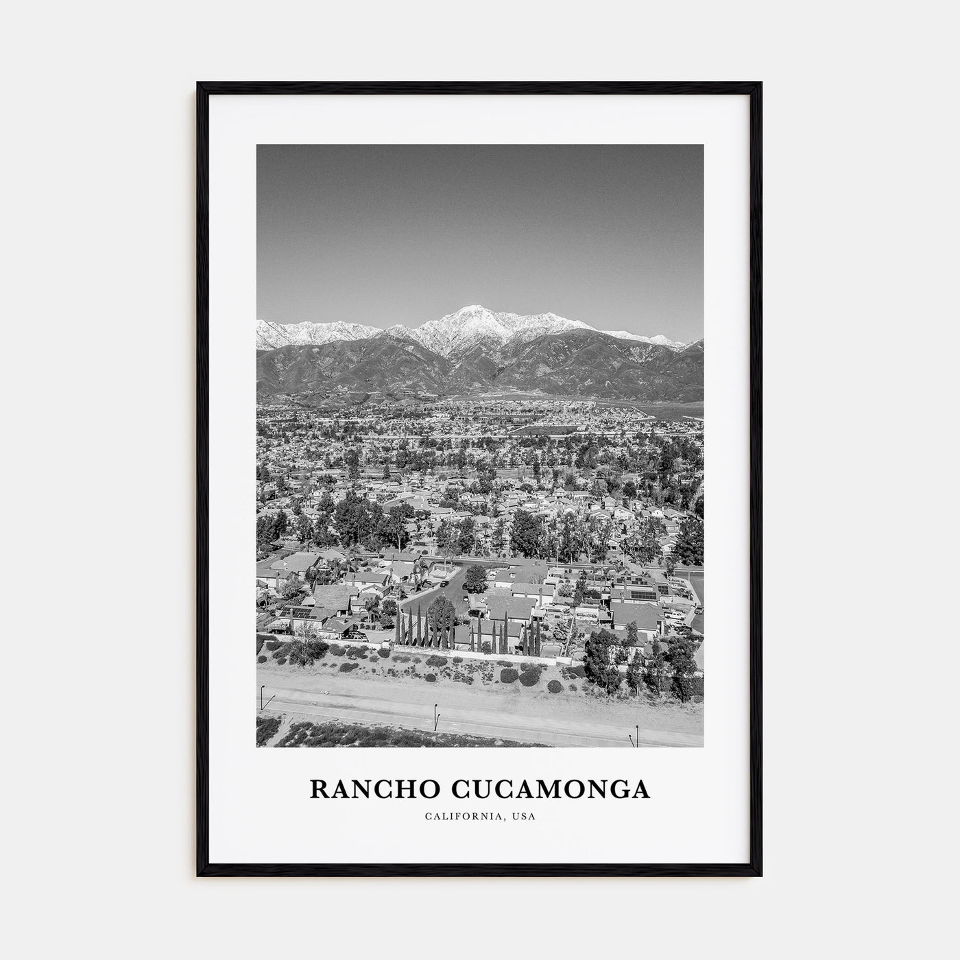 Rancho Cucamonga Portrait B&W Poster
