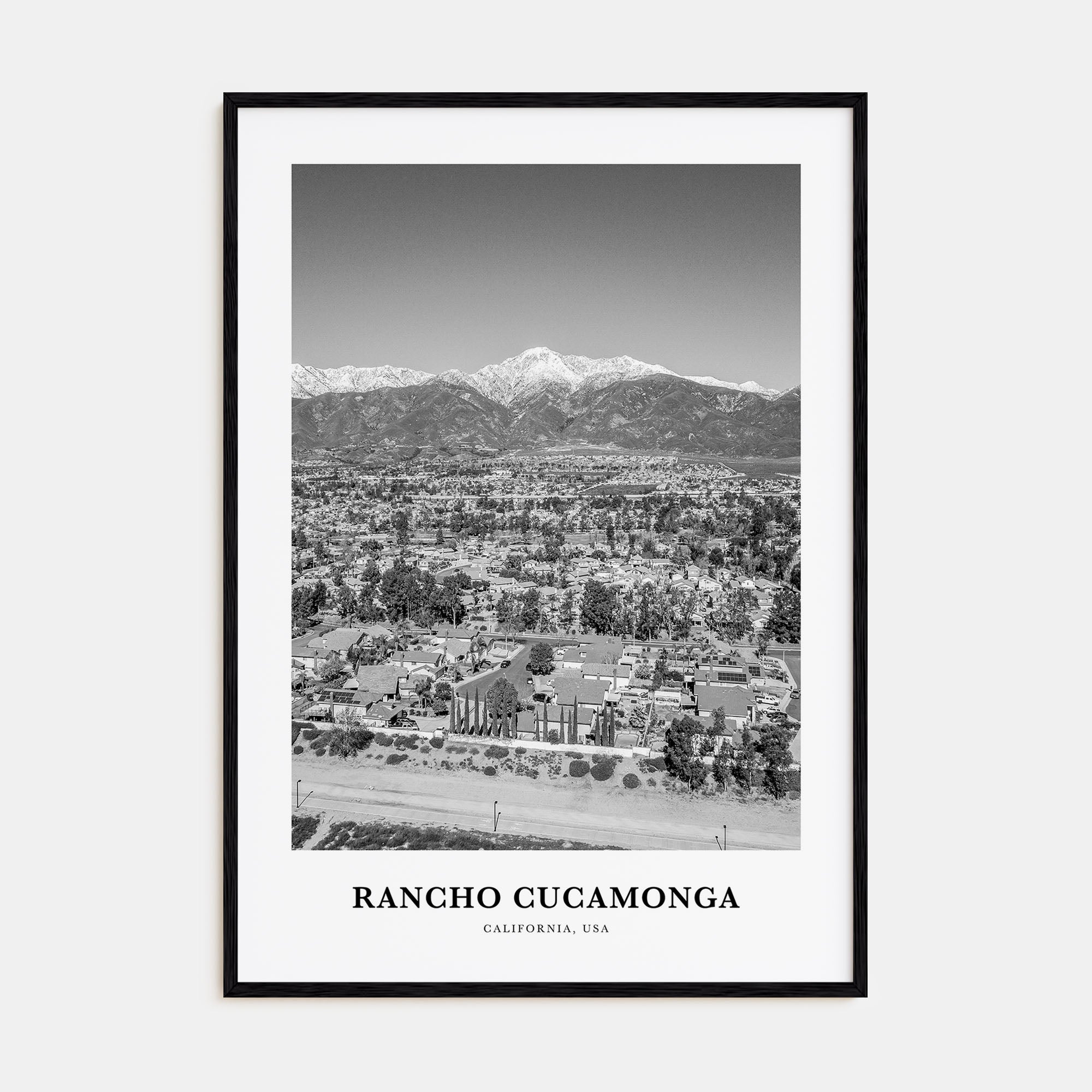 Rancho Cucamonga Portrait B&W Poster