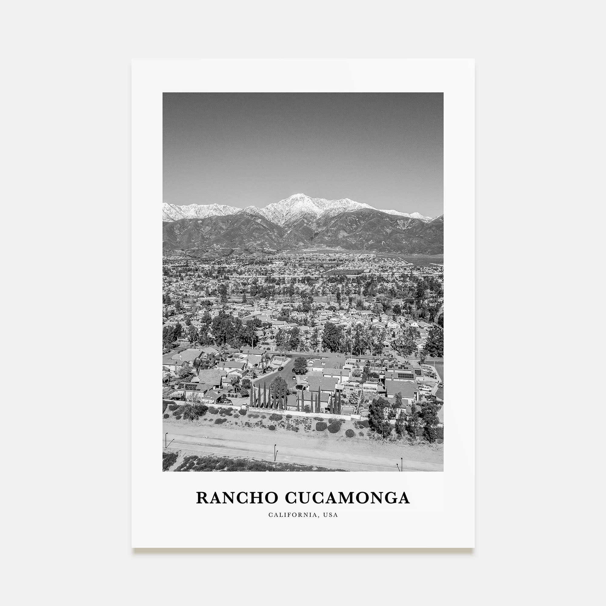 Rancho Cucamonga Portrait B&W Poster