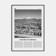 Rancho Cucamonga Travel B&W Poster