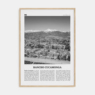 Rancho Cucamonga Travel B&W Poster