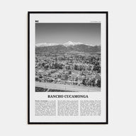 Rancho Cucamonga Travel B&W Poster