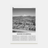 Rancho Cucamonga Travel B&W Poster