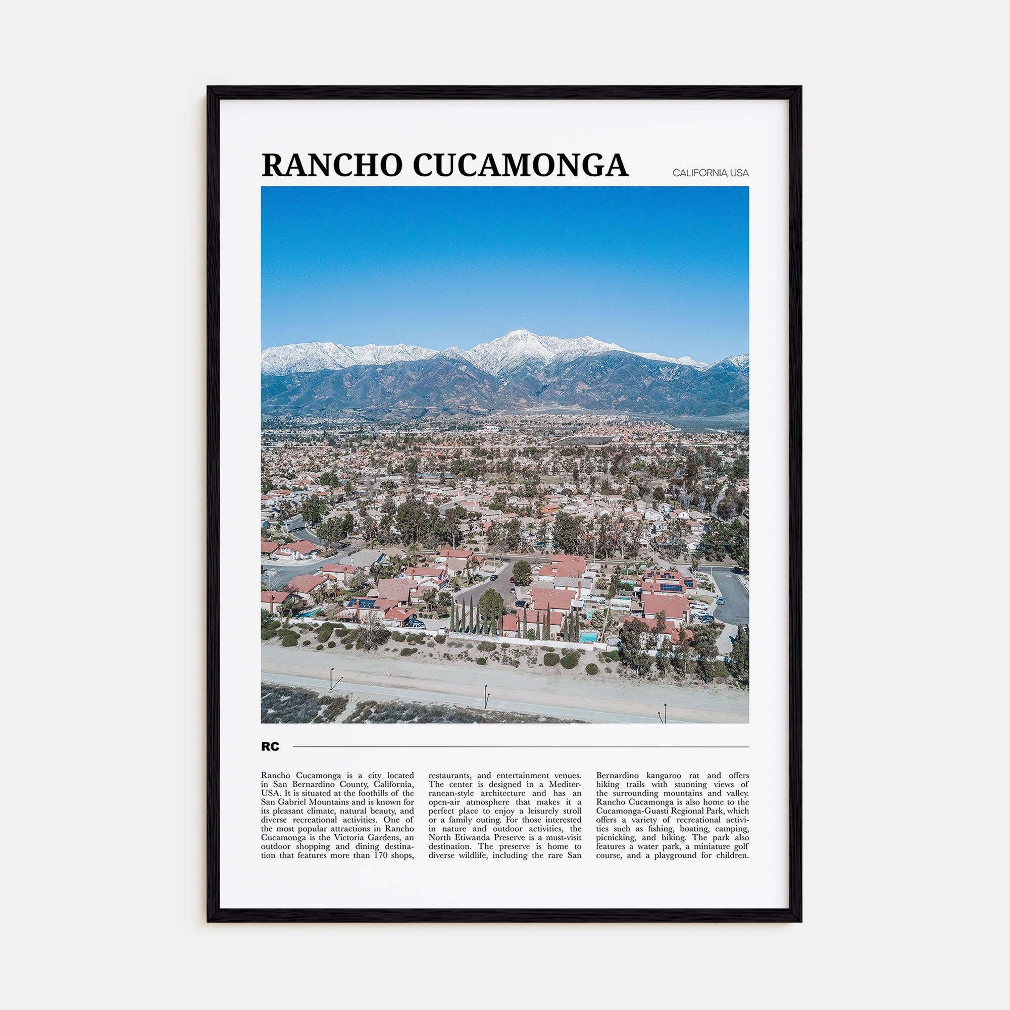 Rancho Cucamonga Travel Color Poster