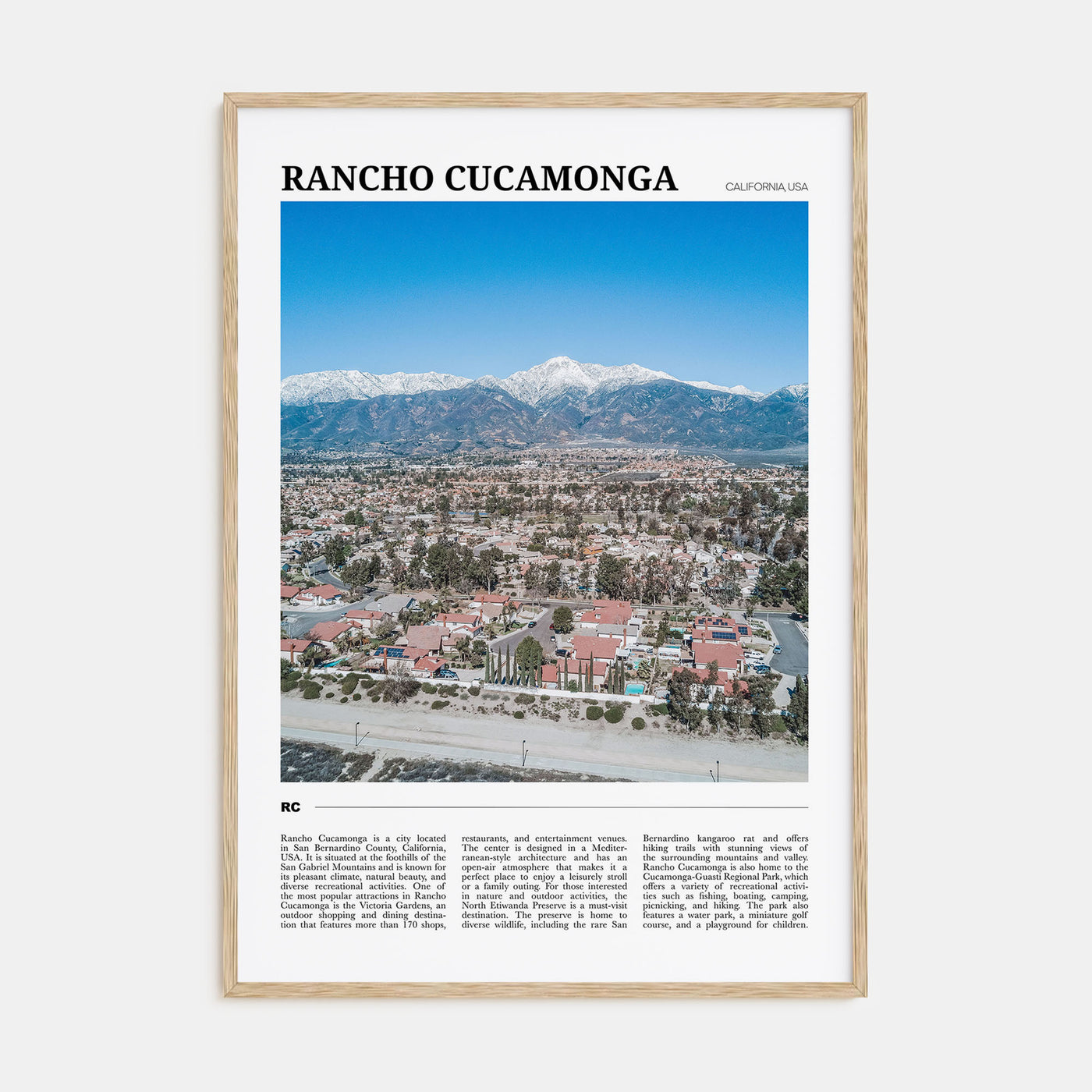 Rancho Cucamonga Travel Color Poster