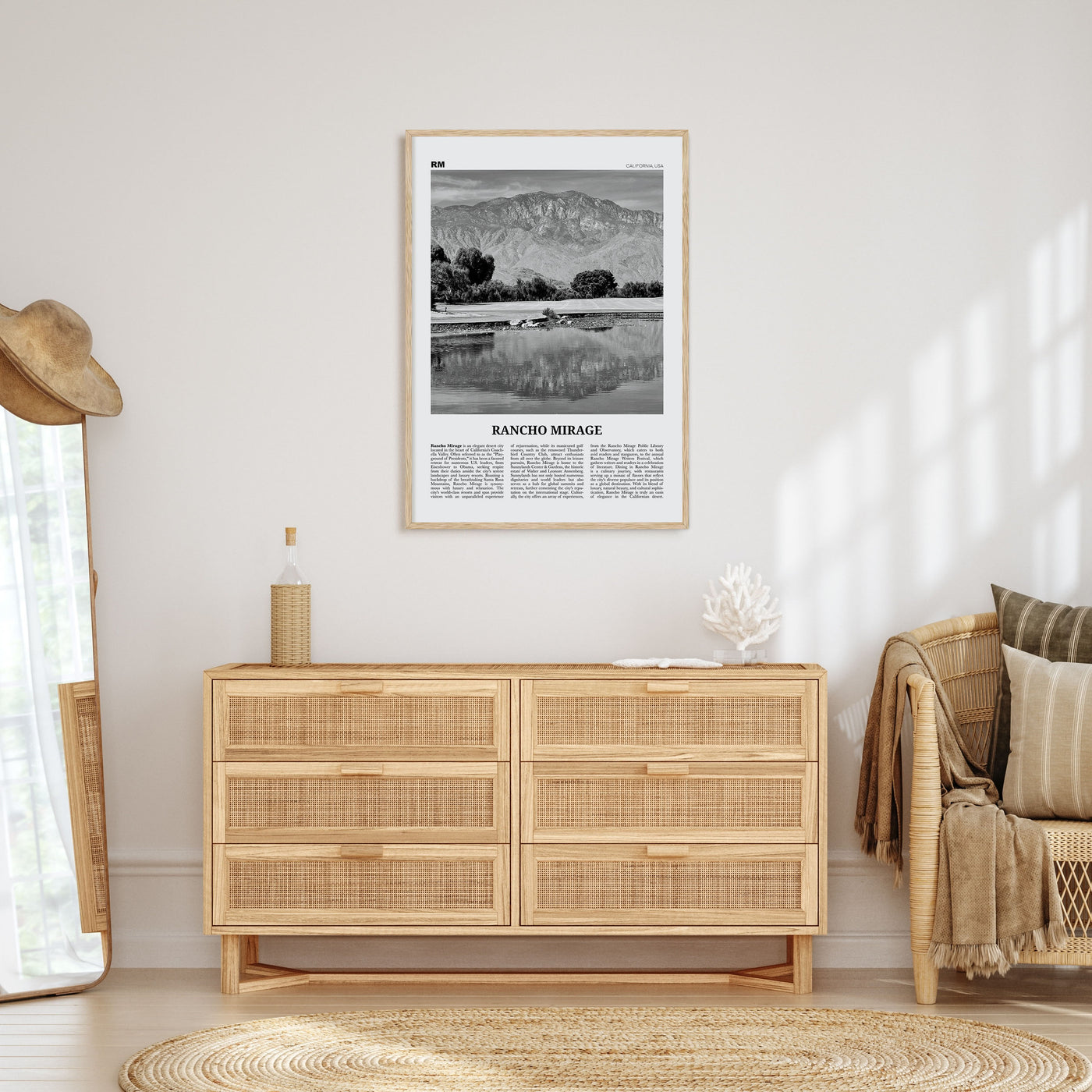 Rancho Mirage Travel B&W Poster