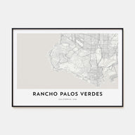 Rancho Palos Verdes Map Landscape Poster